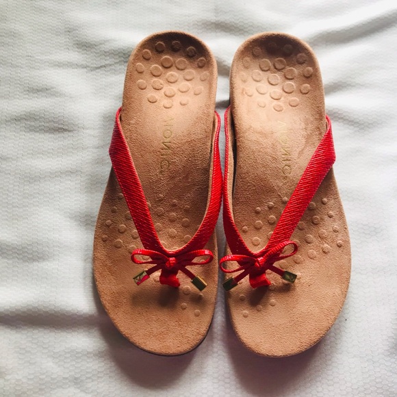 Vionic Red and Tan Sandals - Picture 2 of 7